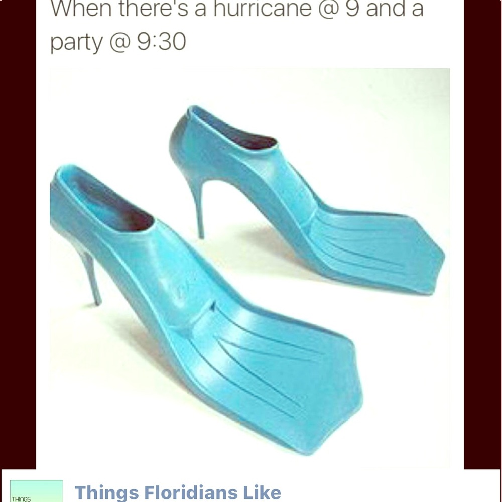 Baby blue high heel flippers